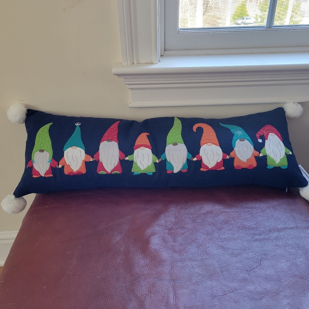 Cupcakes and Cashmere Festive Gnome Body Pillow/ Bolster  - Multicolor